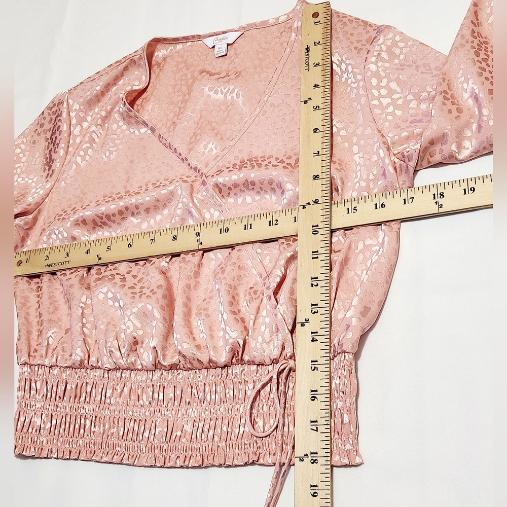 Candie's silky top Faux Wrap Size XS - Picture 5 of 7
